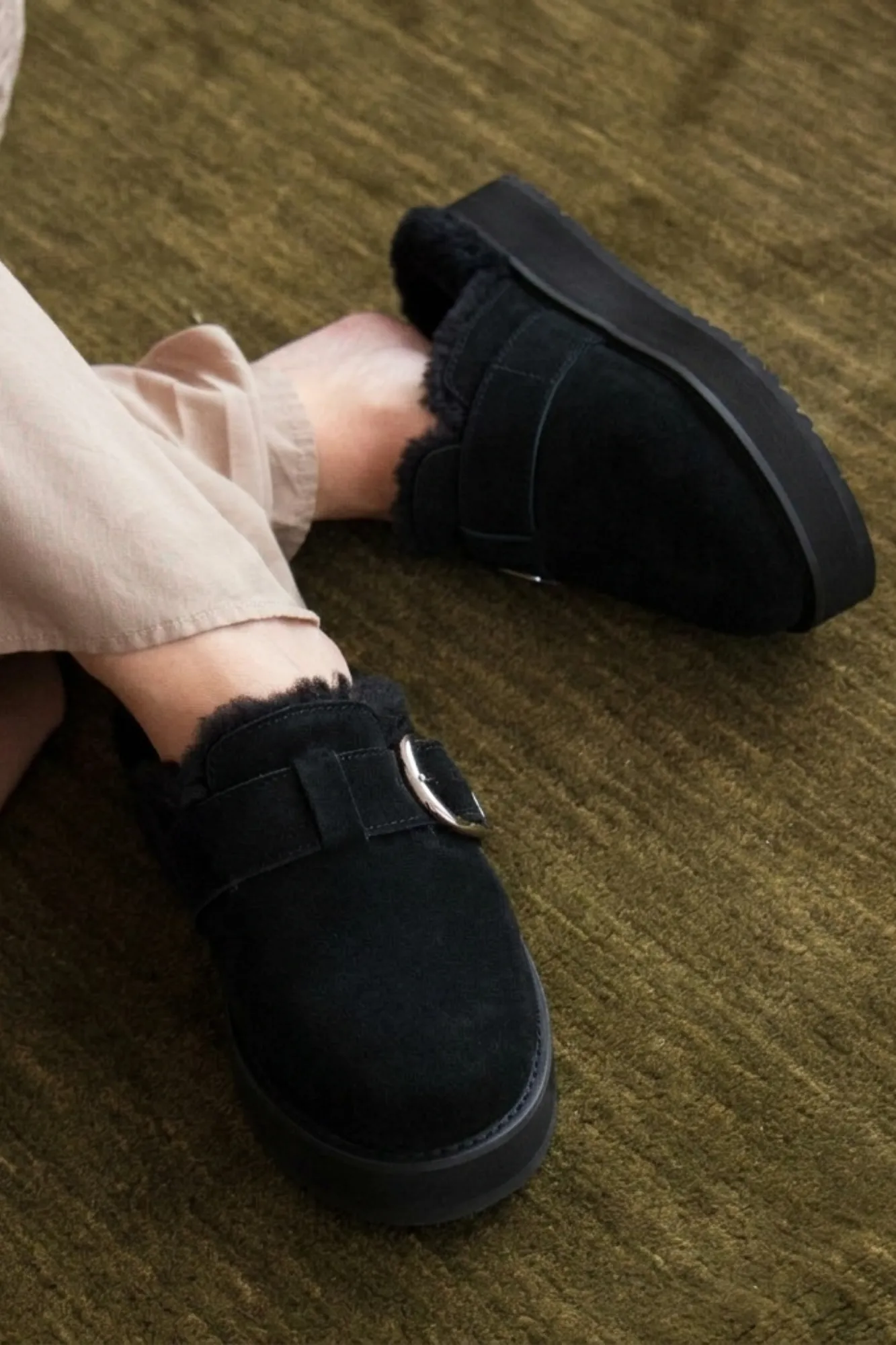 Emu Adison Lined Slide Black sold by Shine On product image thumbnail 3