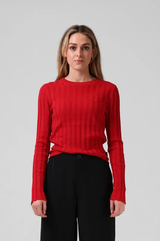 RPM Knitted L/S Tee Red made by Shine On