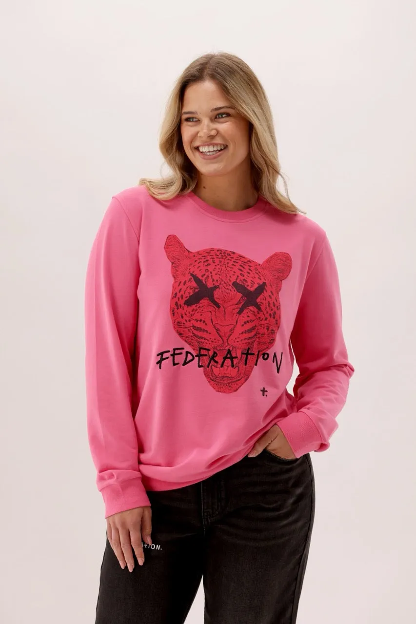 Federation Flying Crew Leopard Pink sold by Shine On