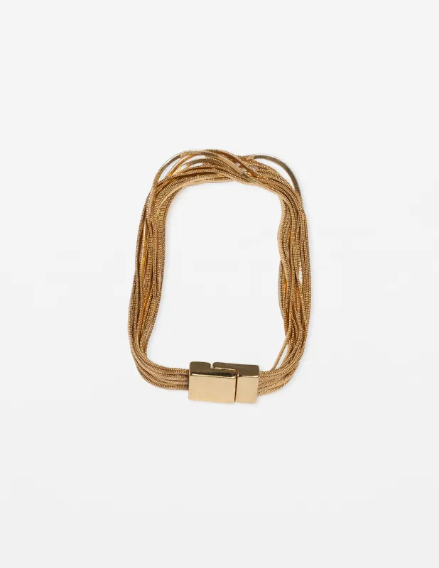 Stella + Gemma Set Of 5 Bracelet Gold Chains made by Shine On