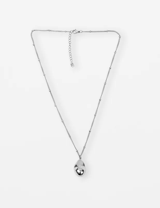 Stella + Gemma Nugget Pendant Necklace Silver made by Shine On