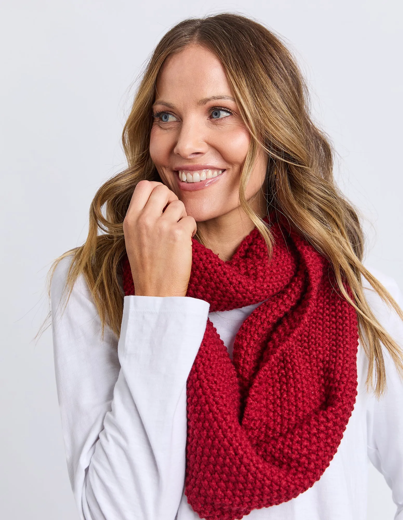 Elm Infinity Scarf Cranberry sold by Shine On product image thumbnail 3