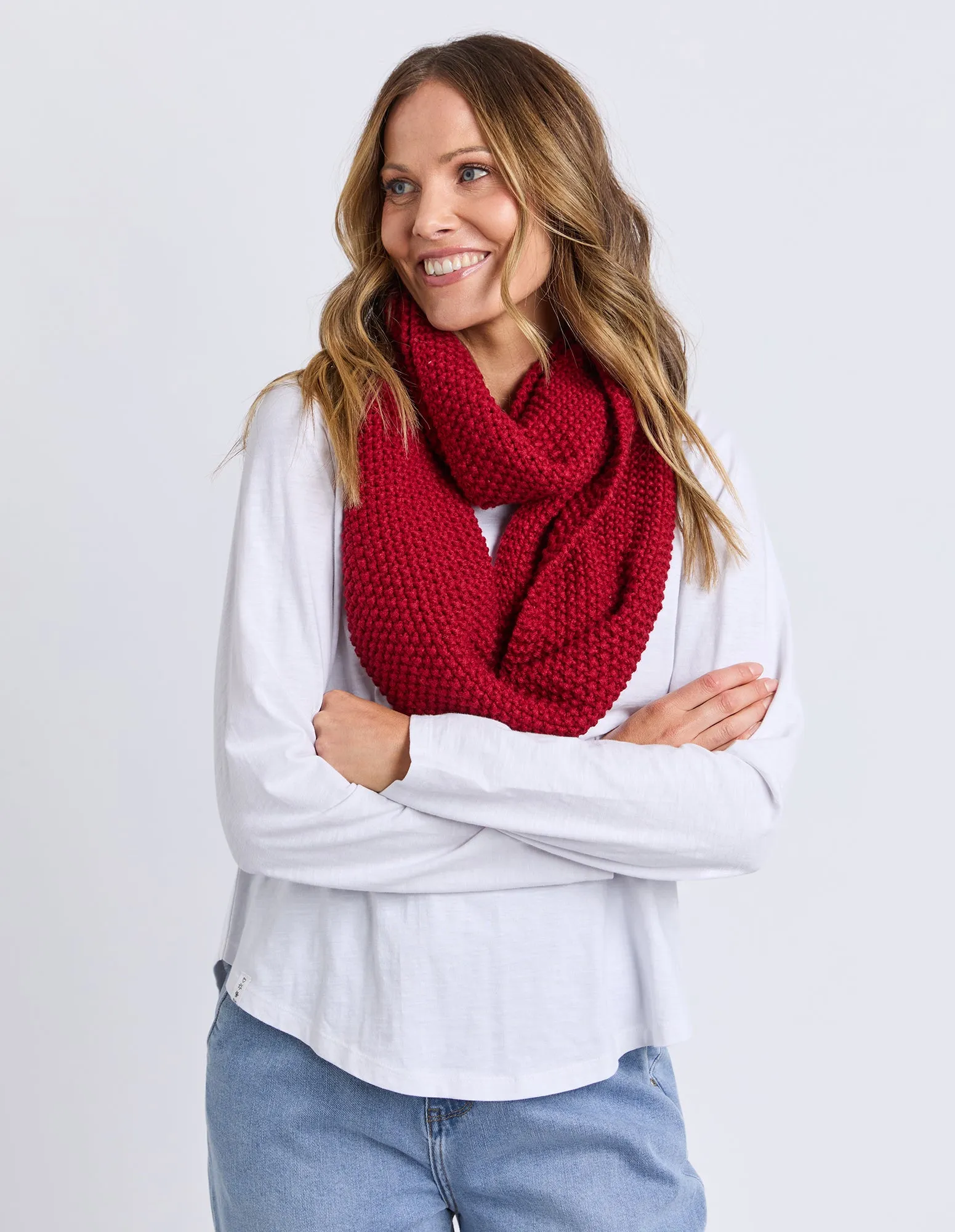Elm Infinity Scarf Cranberry sold by Shine On product image thumbnail 5