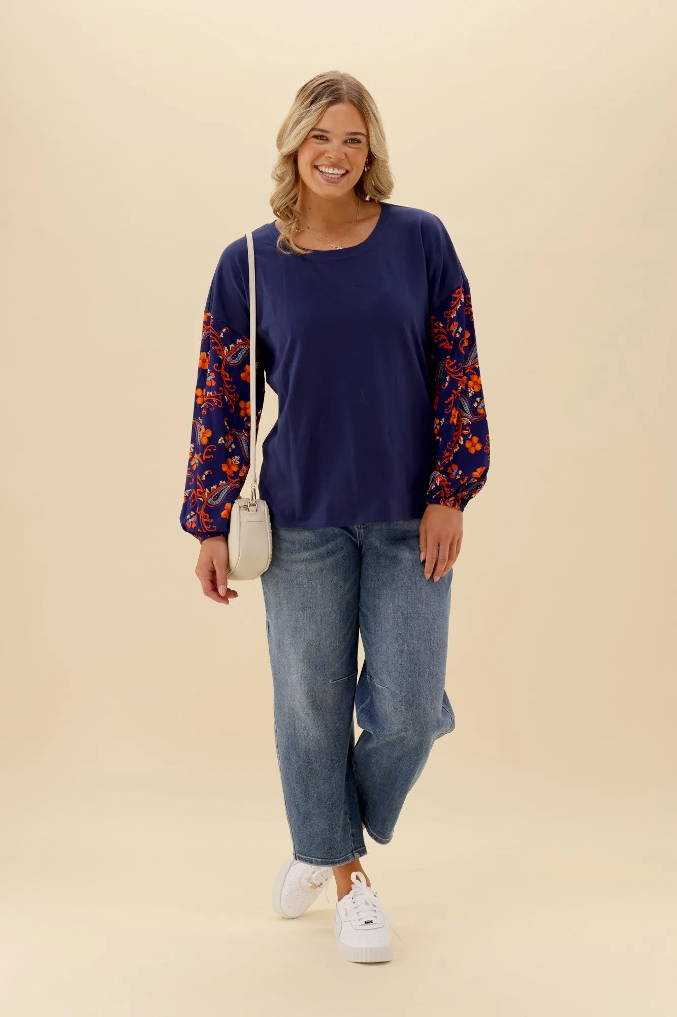 Shine On Label Cici Top Navy Paisley sold by Shine On product image thumbnail 3