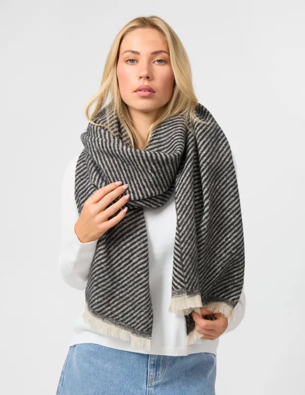 Stella + Gemma Scarf Black and Grey made by Shine On