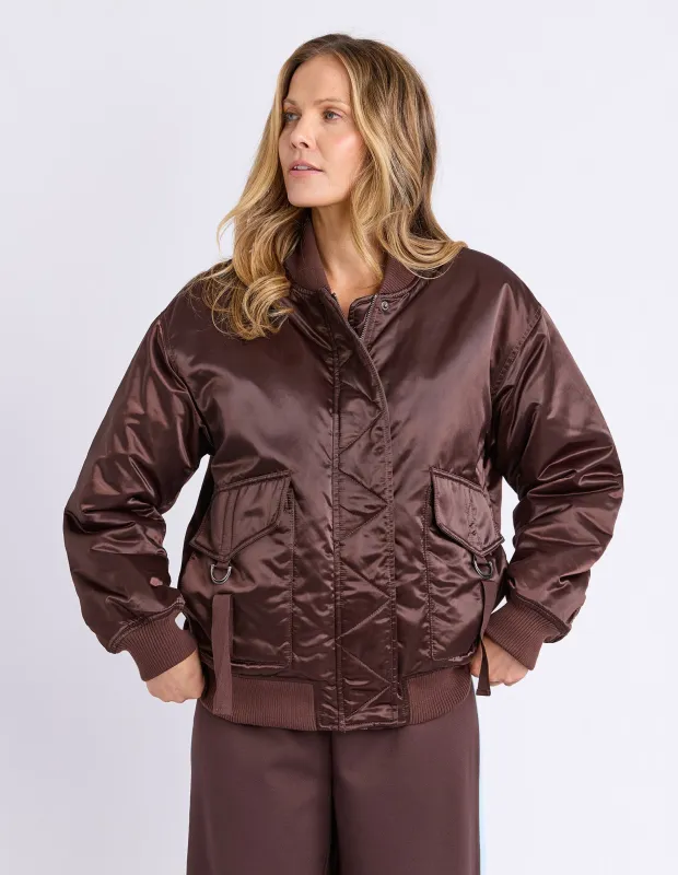 Foxwood Lucy Bomber Coffee Bean made by Foxwood Clothing