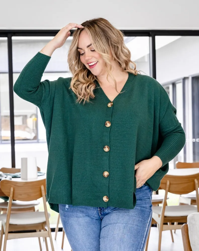 Bee Maddison Chelsea Knit Cardigan Forest sold by Shine On product image thumbnail 4