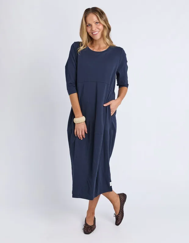 Elm Diana Dress 3/4 Sleeve Navy made by Elm Lifestyle