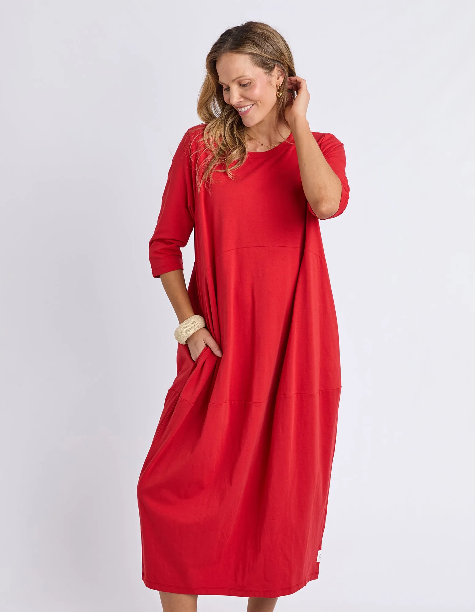 Elm Diana Dress 3/4 Sleeve Cranberry sold by Shine On product image thumbnail 2