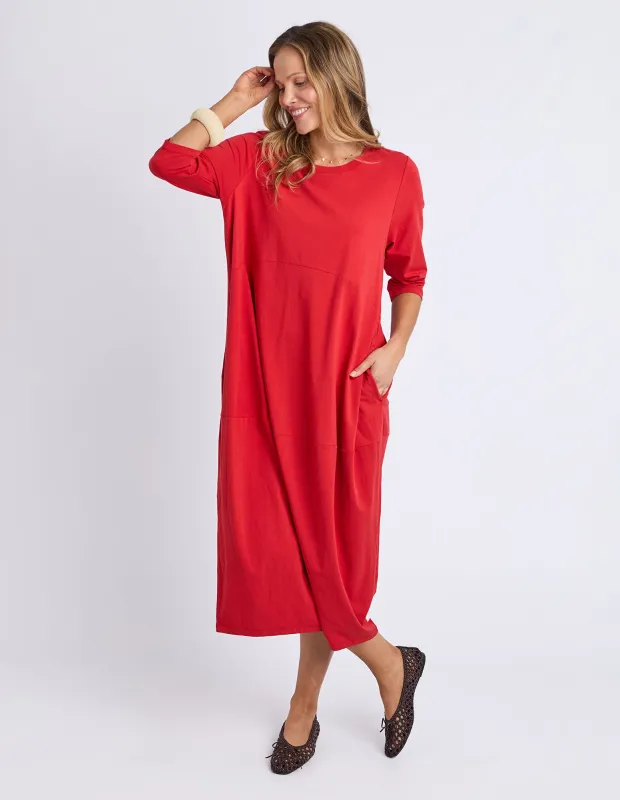 Elm Diana Dress 3/4 Sleeve Cranberry made by Elm Lifestyle