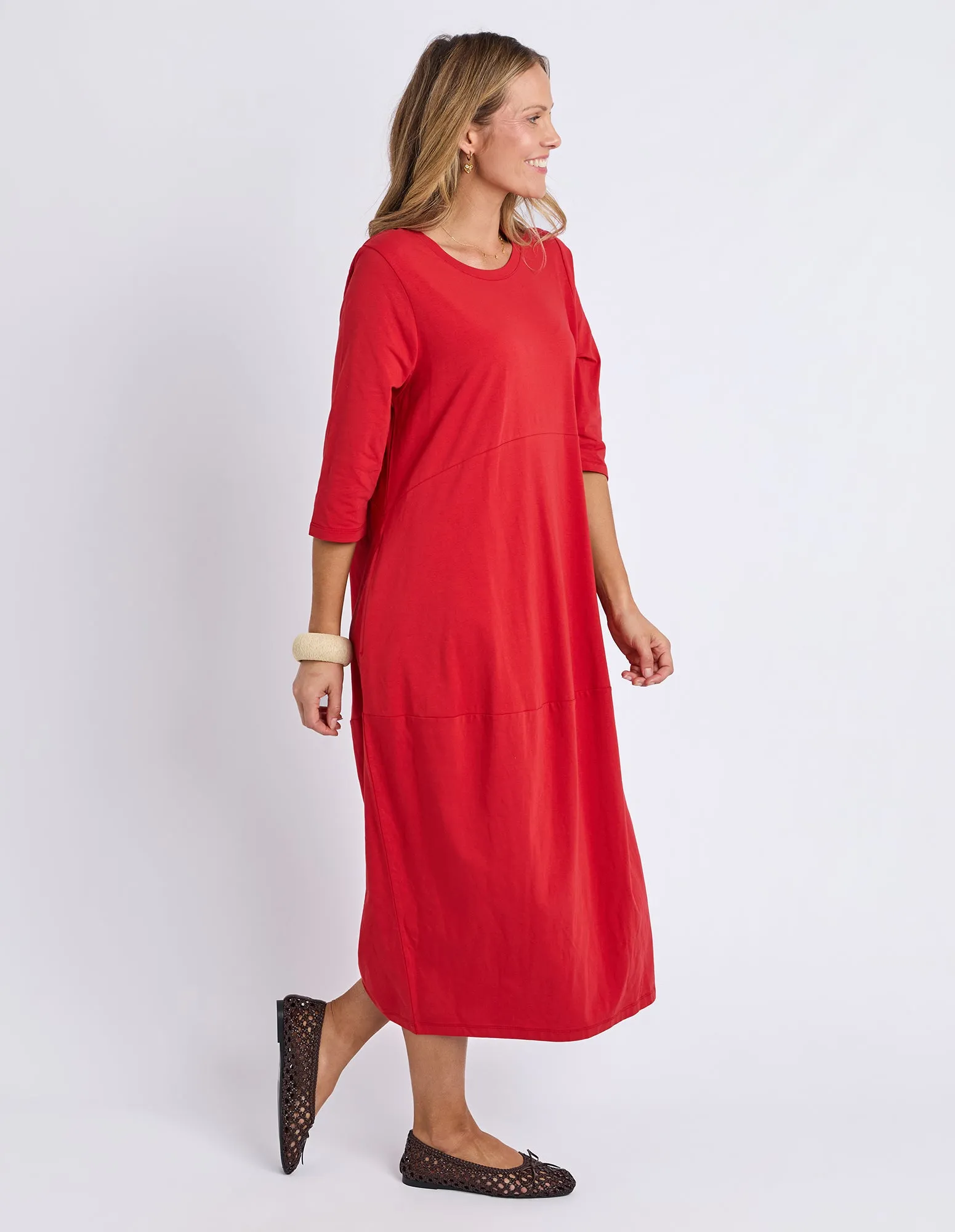 Elm Diana Dress 3/4 Sleeve Cranberry sold by Shine On product image thumbnail 4
