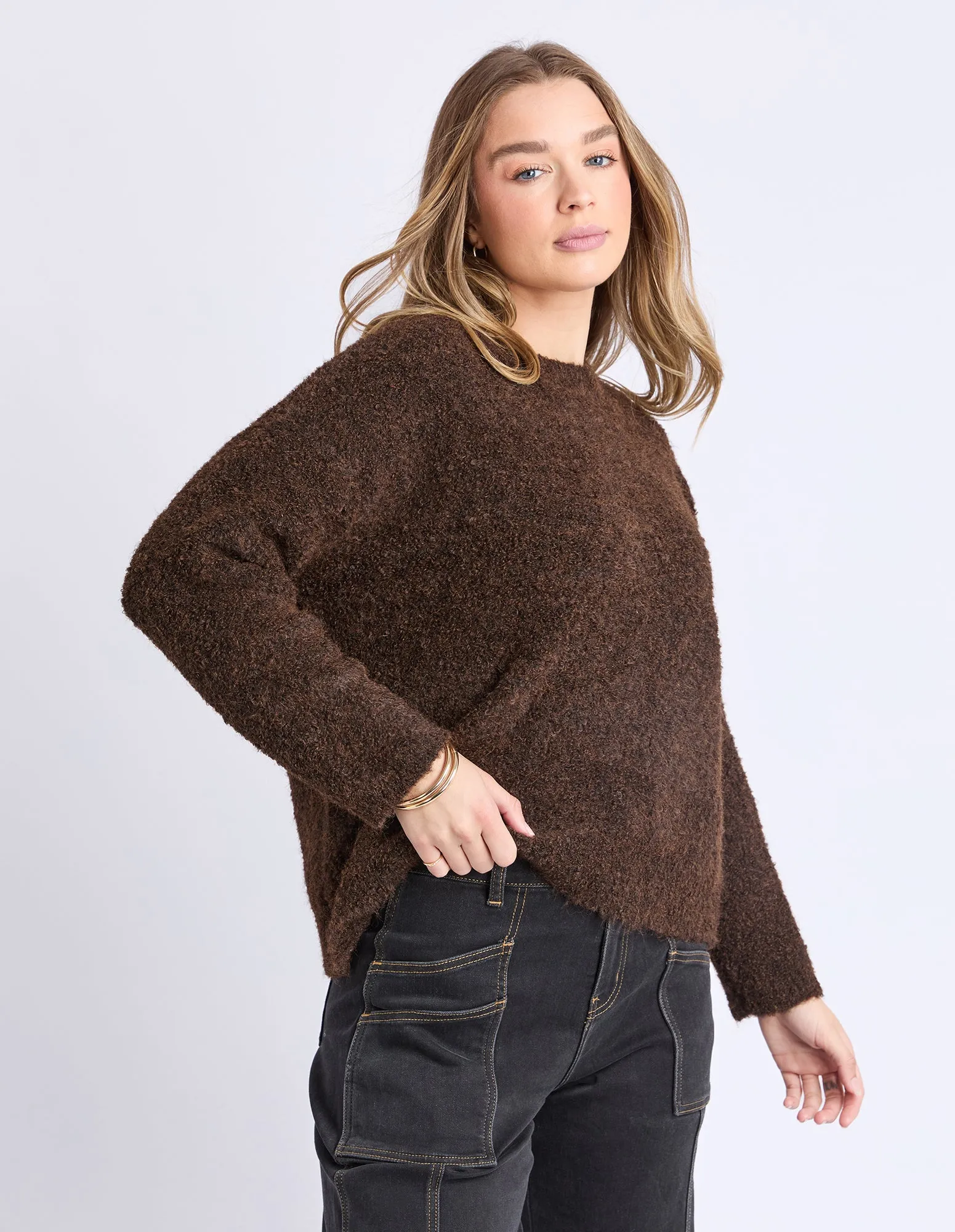 Foxwood Flint Knit Crew Coffee sold by Shine On product image thumbnail 4