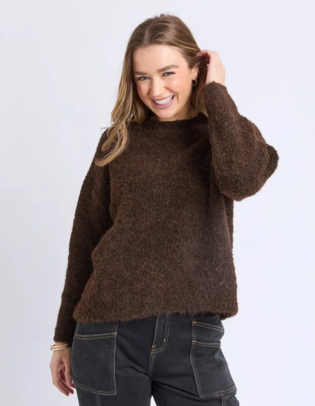 Foxwood Flint Knit Crew Coffee made by Foxwood Clothing