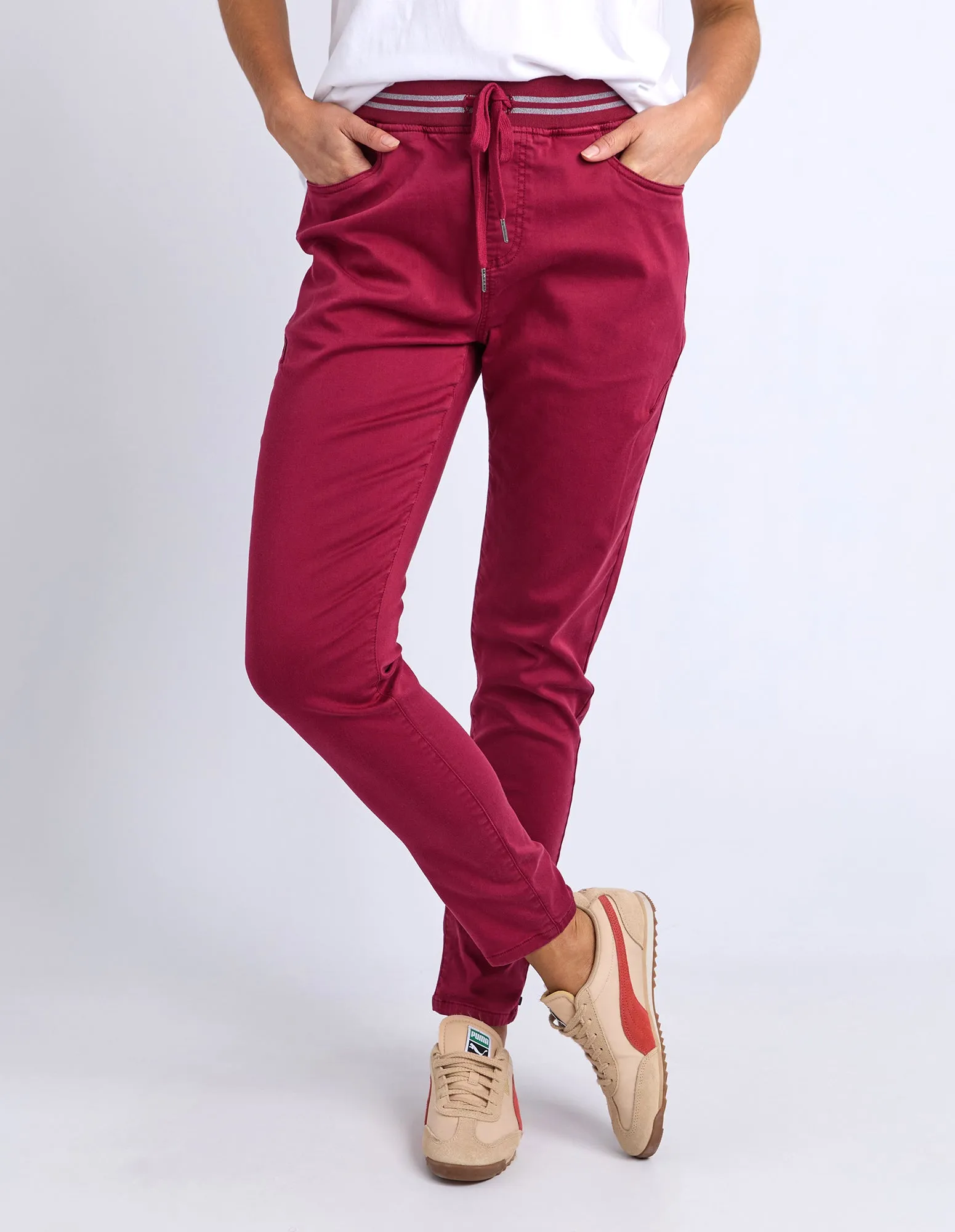 Elm Margo Jogger Maroon sold by Shine On