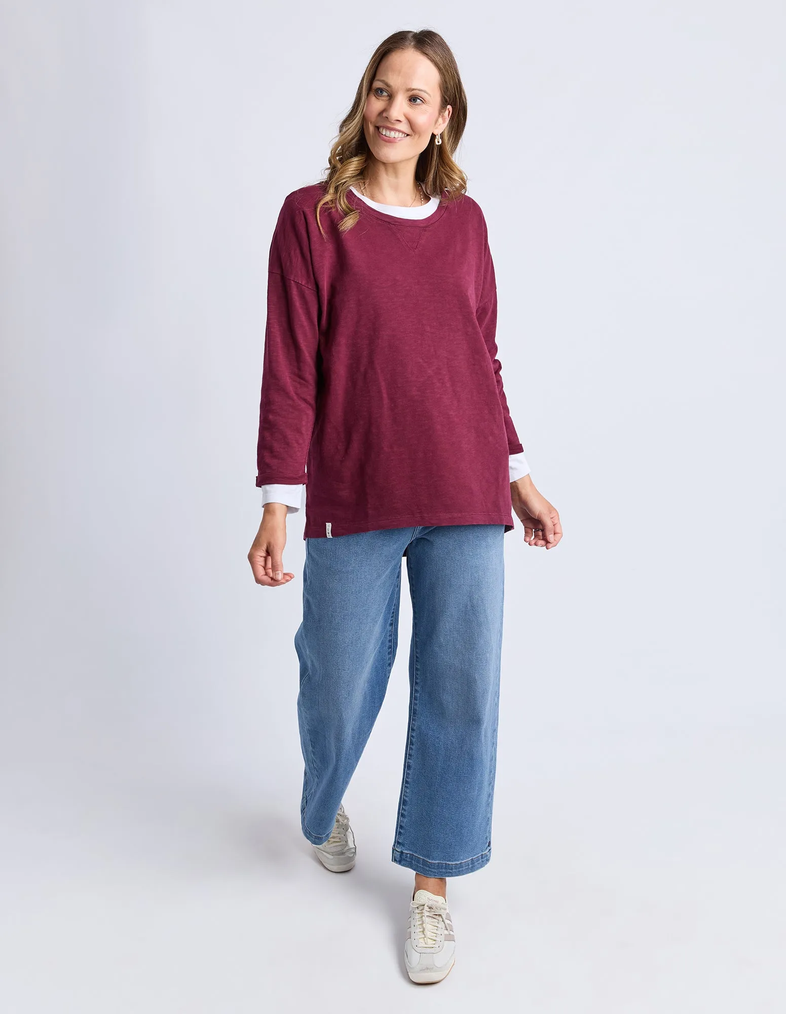 Elm Annie 3/4 Sleeve Tee Plum sold by Shine On product image thumbnail 4