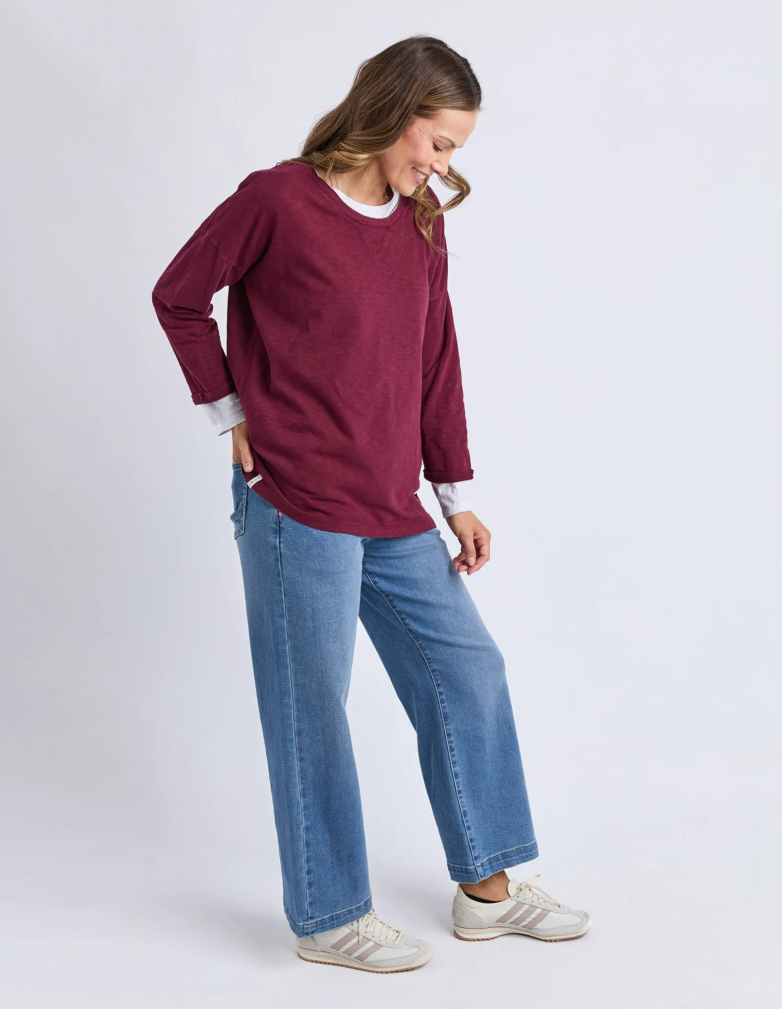 Elm Annie 3/4 Sleeve Tee Plum sold by Shine On product image thumbnail 5