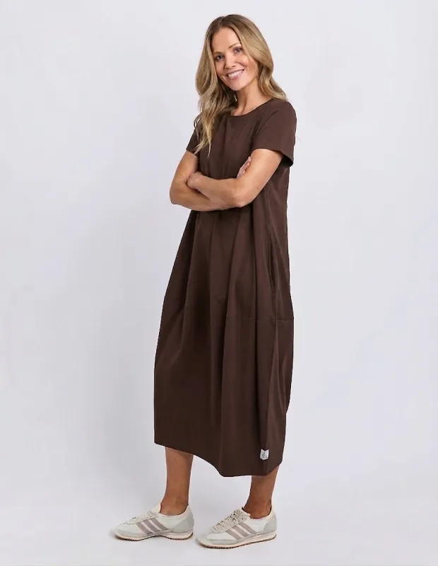 Elm Diana Dress Chocolate made by Elm Lifestyle