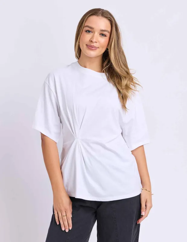 Foxwood Tied Tee White made by Foxwood Clothing