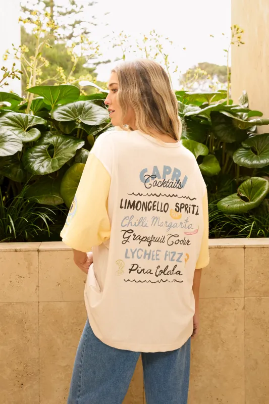 All About Eve Club Capri O/S Tee Vanilla made by All About Eve