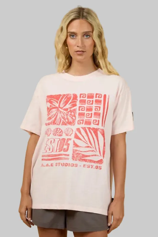 All About Eve Sidelines Relaxed Tee Pale Pink made by All About Eve