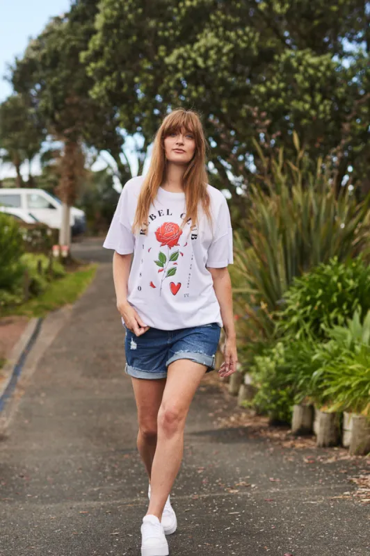 Rebel Club by Shine On Club 80's Tee White sold by Shine On