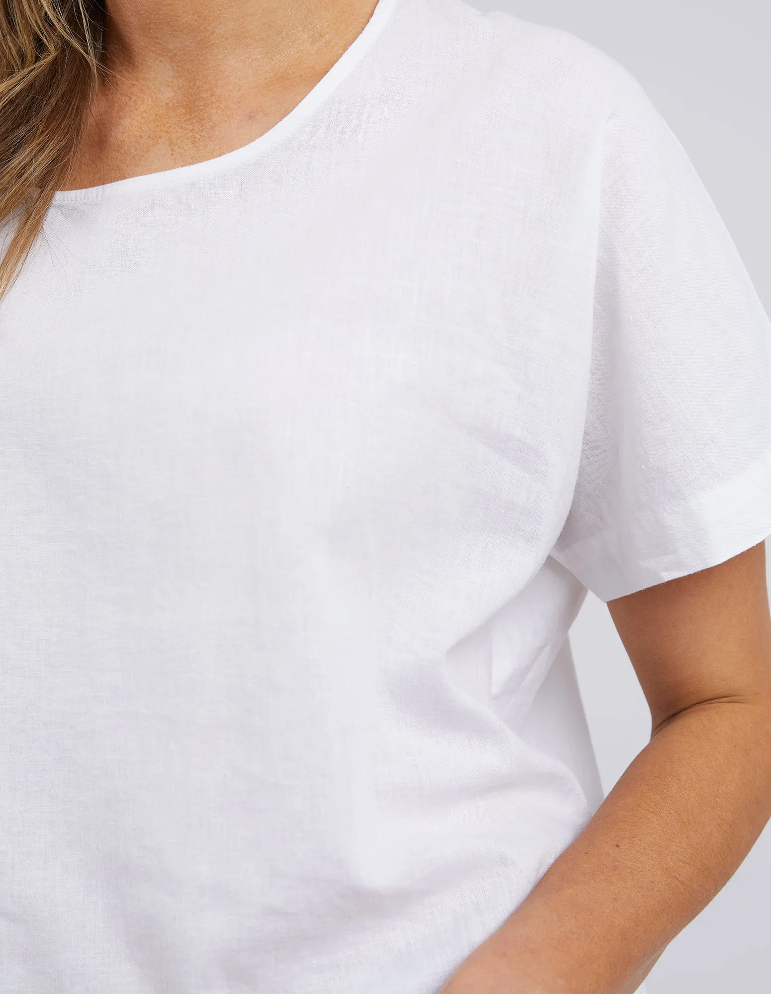 Elm Curtis Woven S/S Tee White sold by Shine On product image thumbnail 2