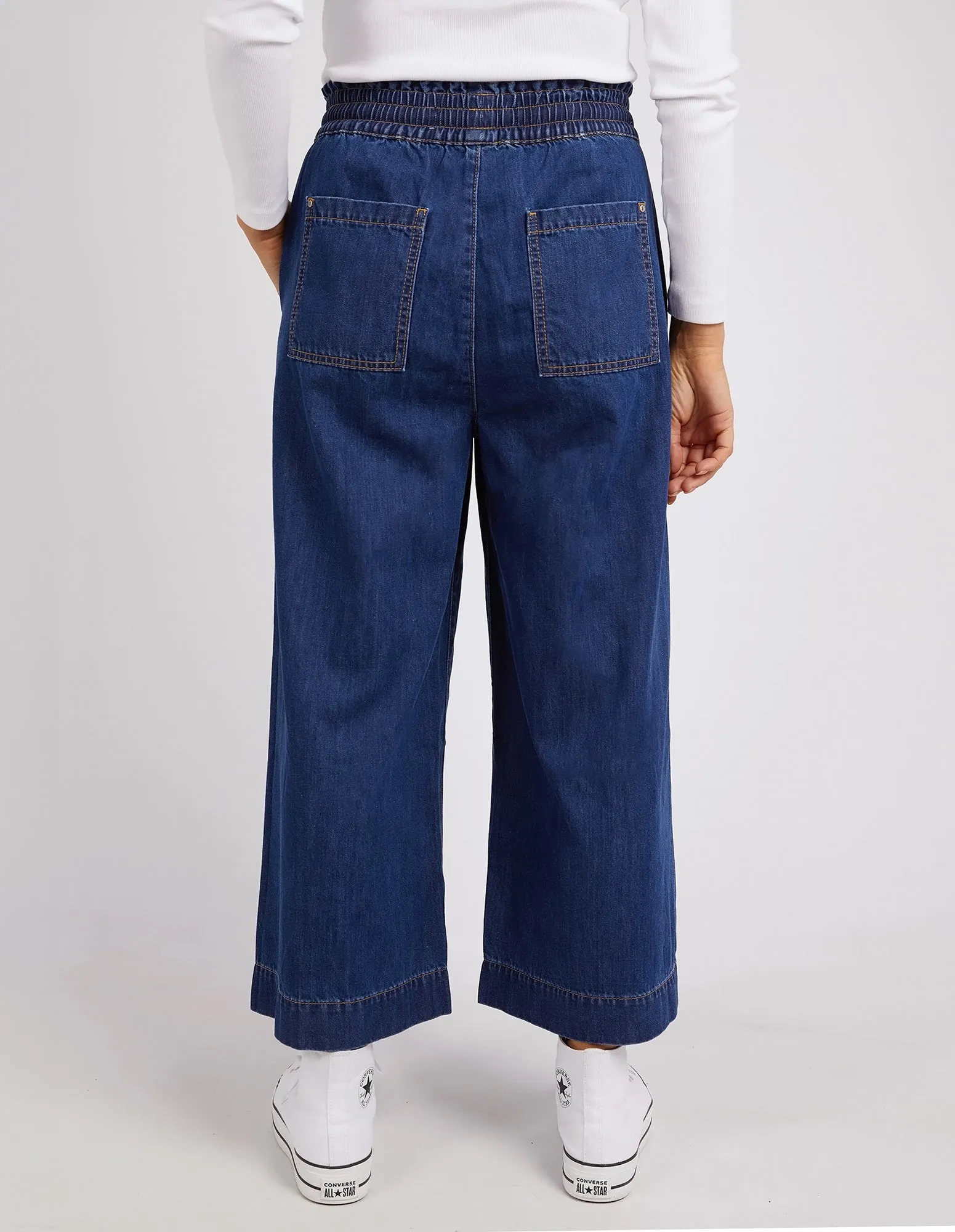 Elm Greta Wide Leg Pant Dark Blue sold by Shine On product image thumbnail 5