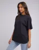 Silent Theory Oversized Tee Washed Black sold by Shine On
