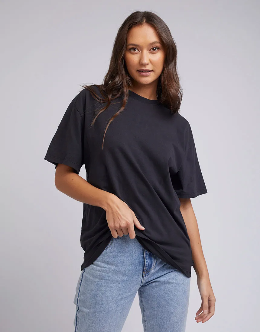 Silent Theory Oversized Tee Washed Black sold by Shine On