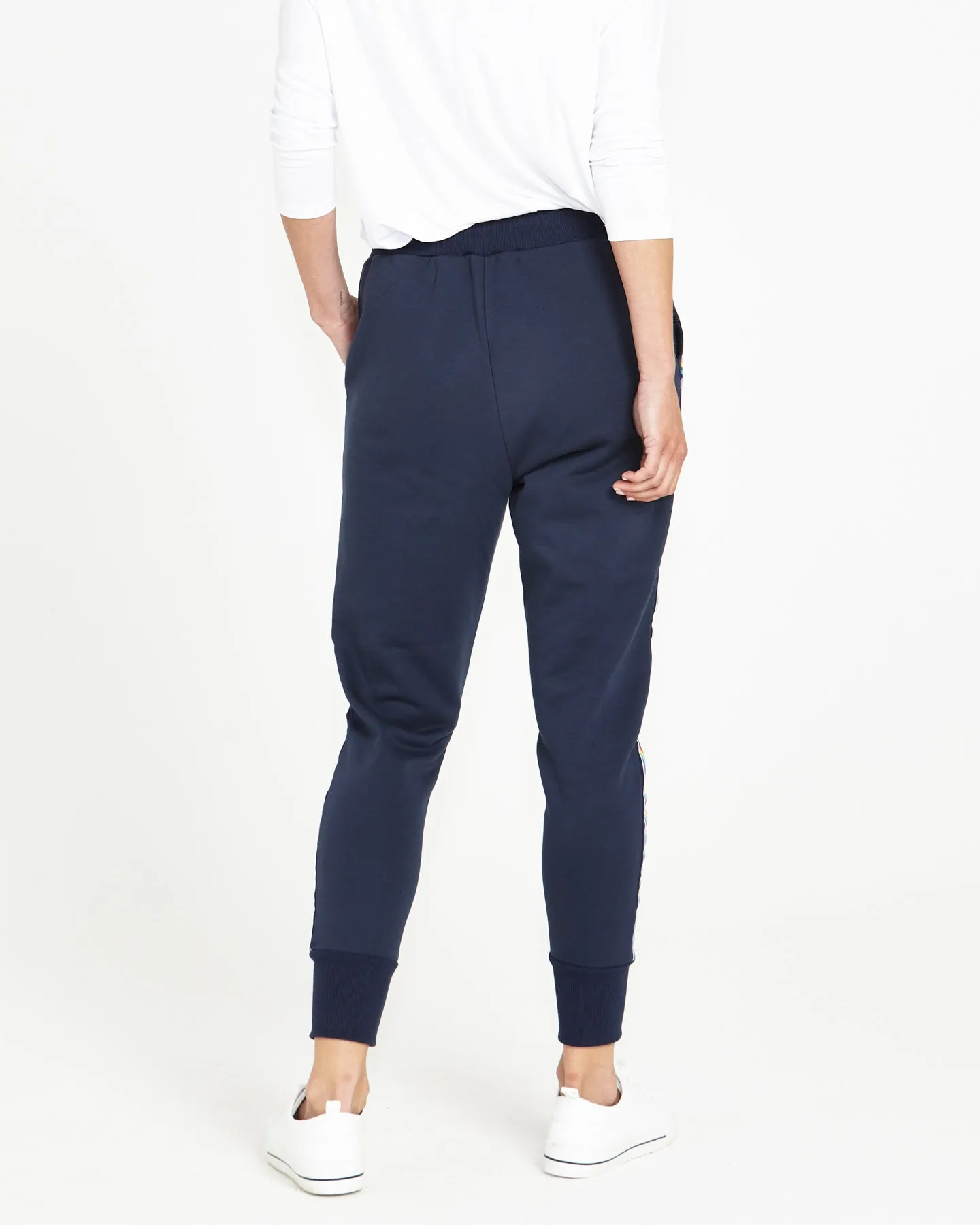 Betty Basics Huntington Stripe Jogger Dark Blue Rainbow sold by Shine On product image thumbnail 4