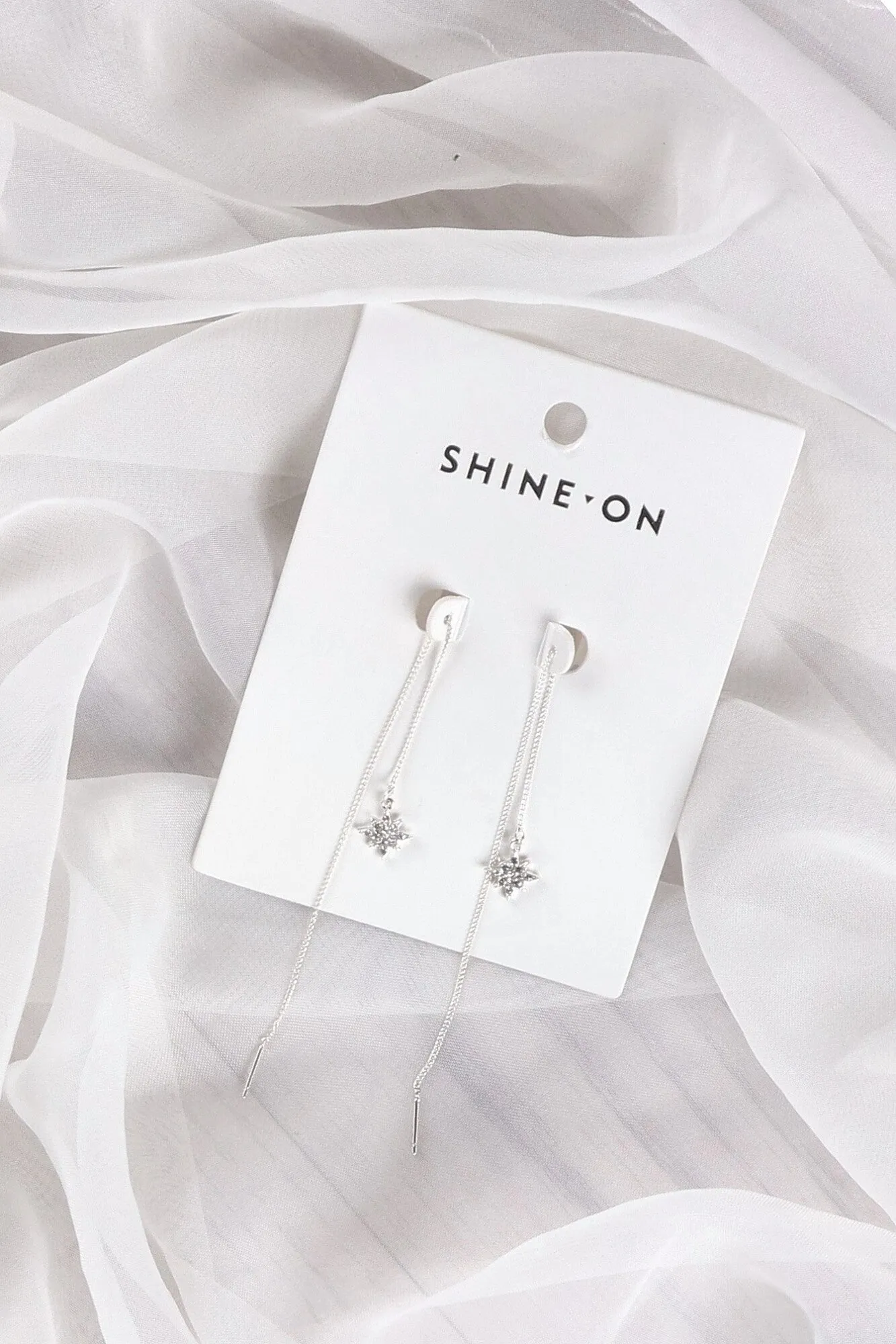 Shine On Label Star Thread Earring Silver sold by Shine On