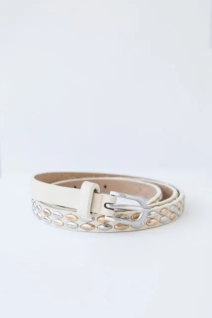 Antler Studded Belt Cream sold by Shine On