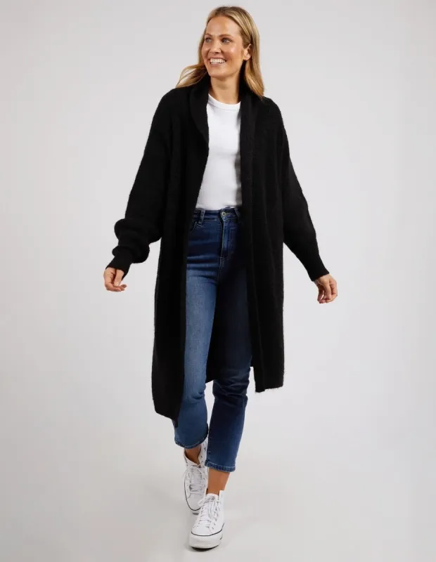 Elm Sylvie Longline Cardi Black sold by Shine On