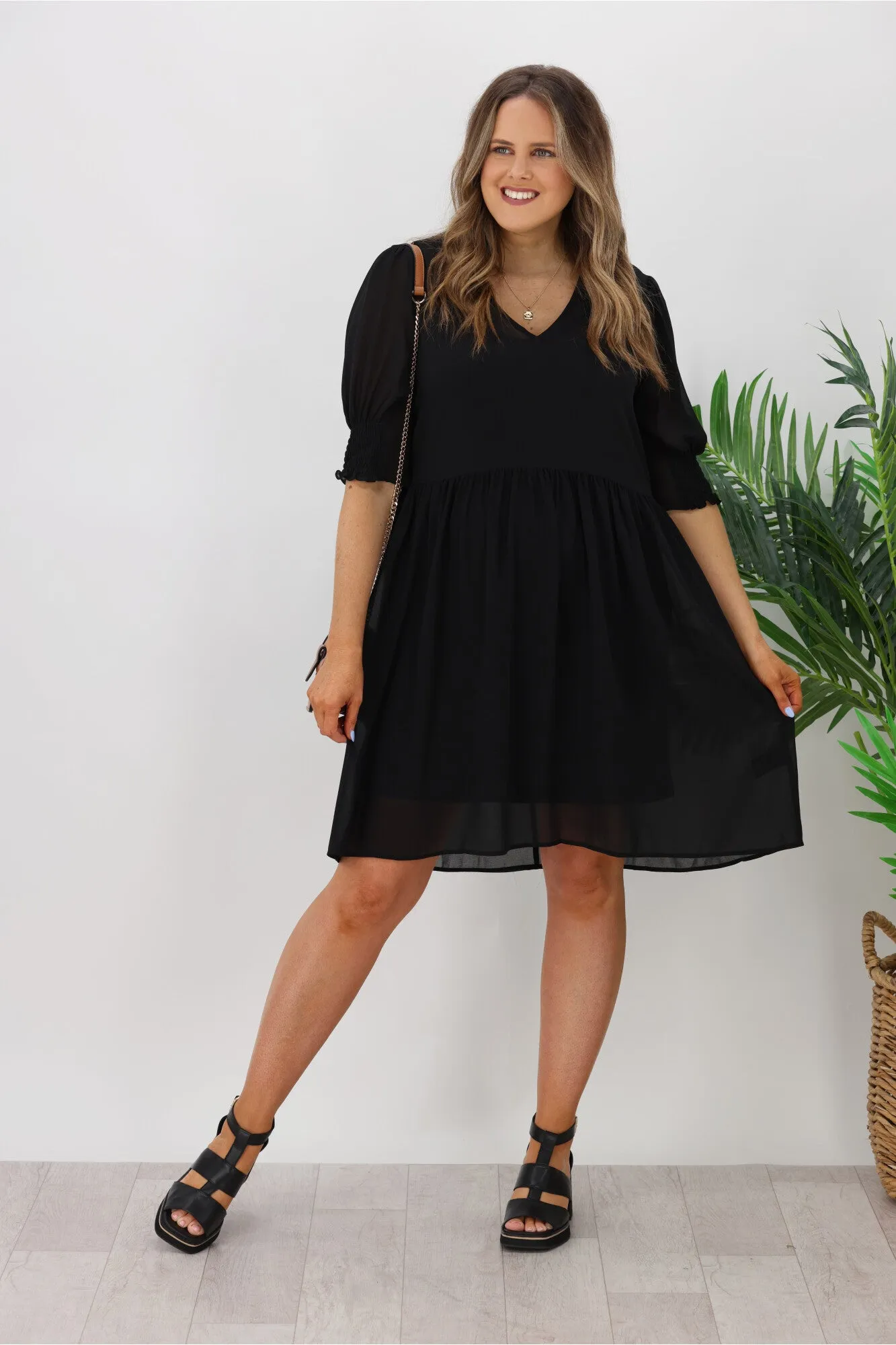 Jane James Juniper Balloon Sleeve Dress Black sold by Shine On product image thumbnail 4