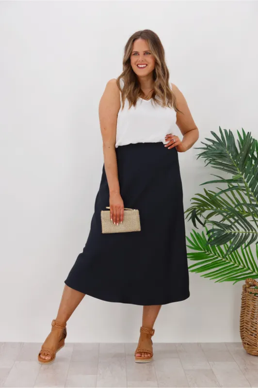 Elm Sophia Slip Skirt Black sold by Shine On