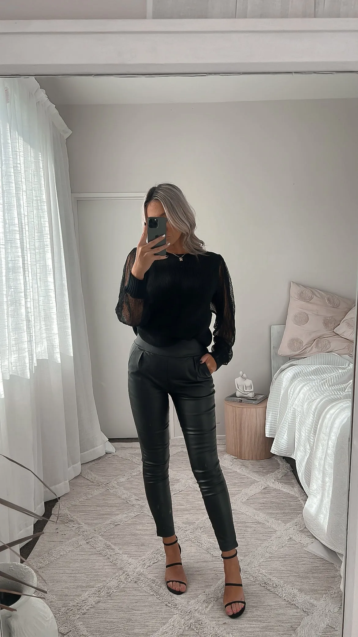 Jorge Alexa Pant Black sold by Shine On