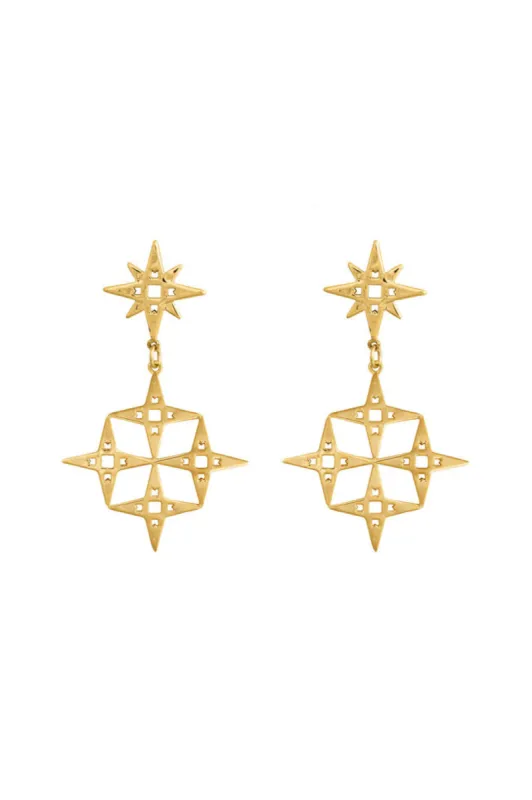 Lindi Kingi Constellation Earrings Gold sold by Shine On