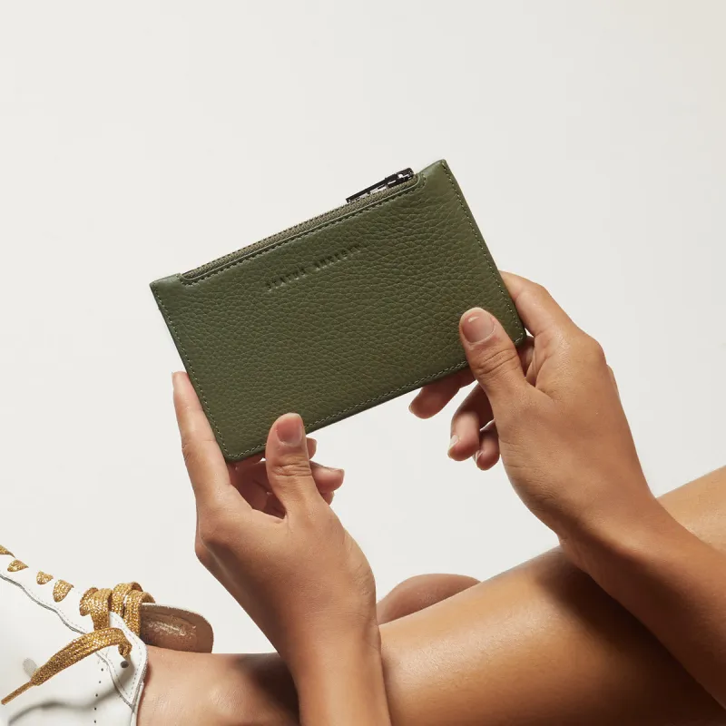 Status Anxiety Avoiding Things Cardholder In Khaki sold by Shine On