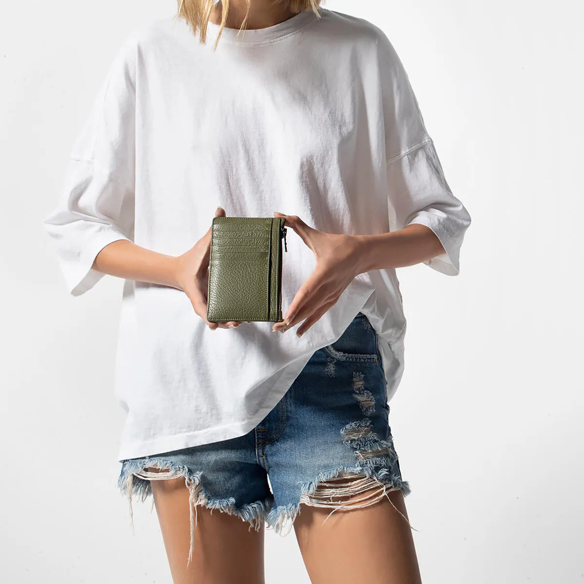 Status Anxiety Avoiding Things Cardholder In Khaki sold by Shine On product image thumbnail 3