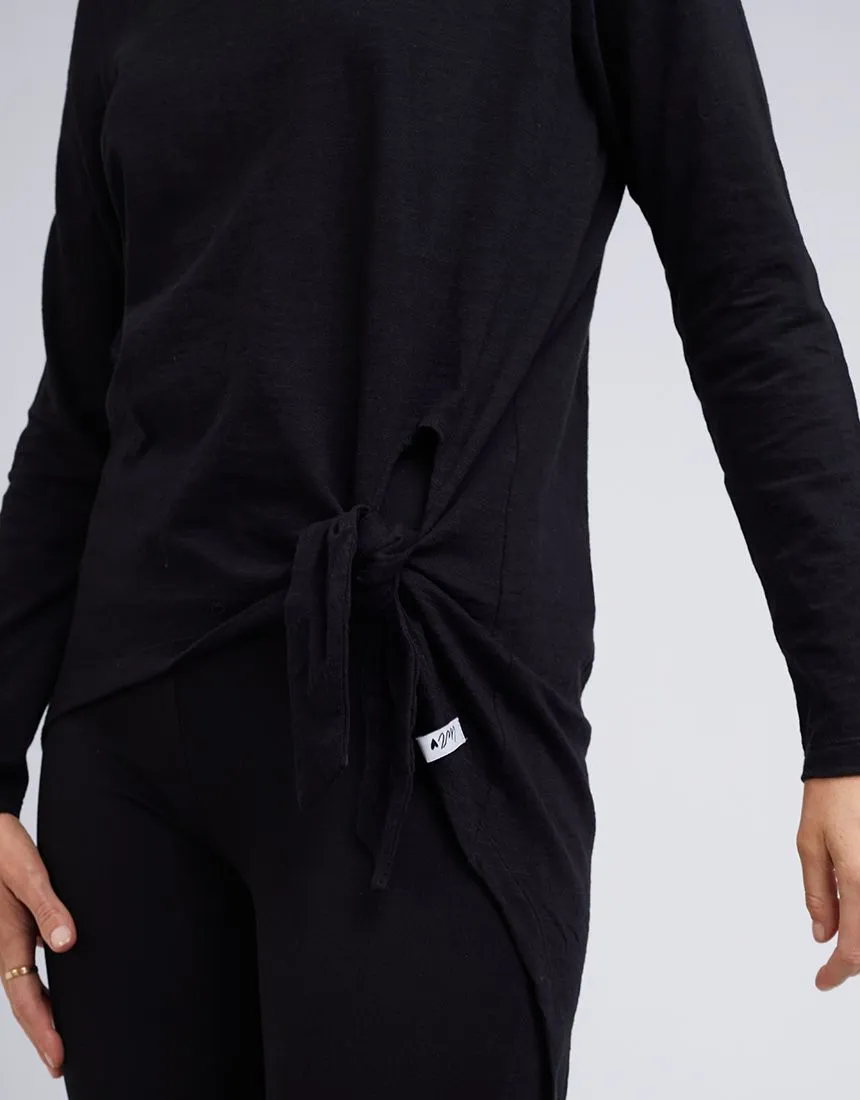 Little White Lie Michelle Tail L/S Tee Black sold by Shine On product image thumbnail 4