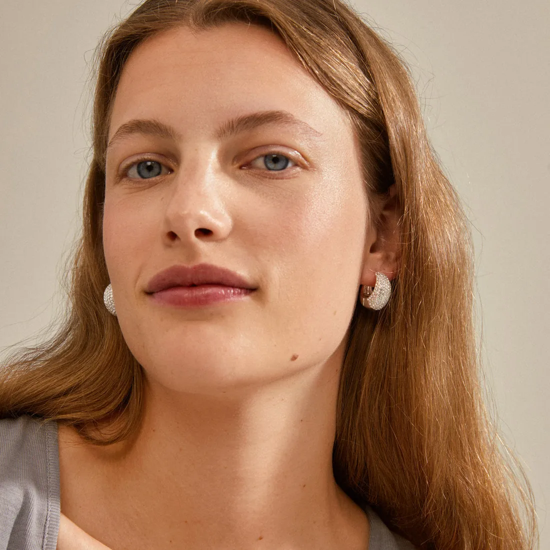 Pilgrim Naomi Recycled Crystal Hoops Silver Plated sold by Shine On product image thumbnail 2