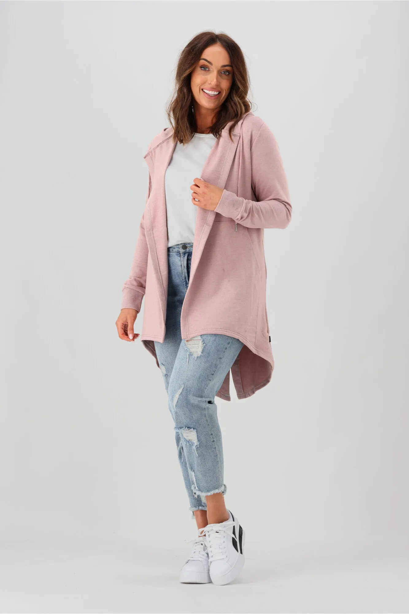 Silent Theory Ashleigh Hooded Cardigan Blush Marle sold by Shine On product image thumbnail 3