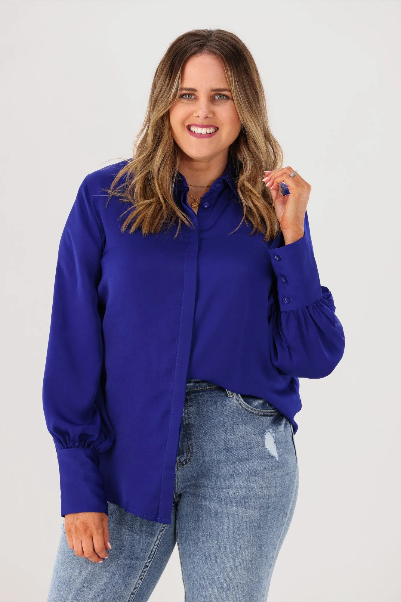 Roseason Farah Blouse Blue sold by Shine On product image thumbnail 2