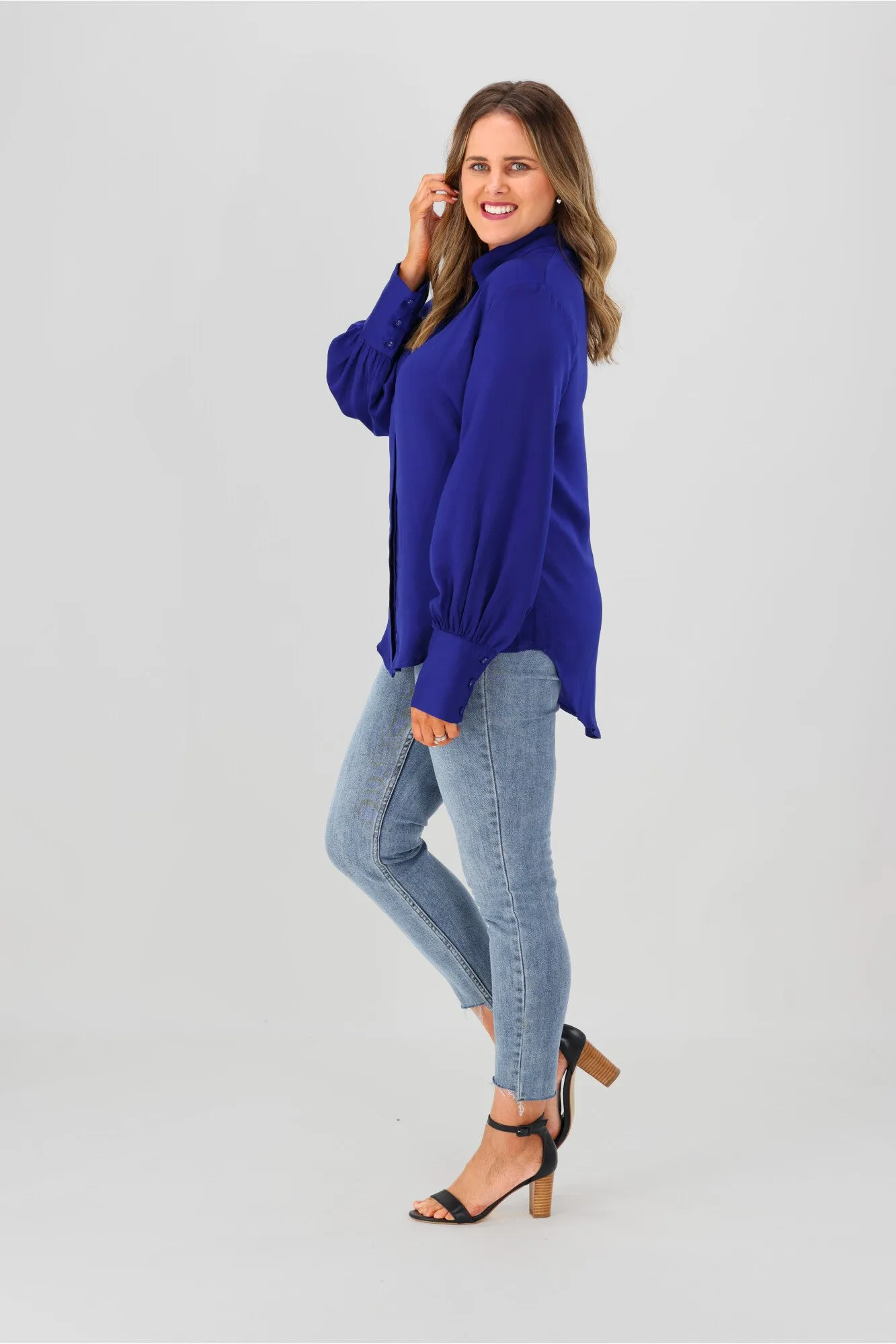 Roseason Farah Blouse Blue sold by Shine On product image thumbnail 4
