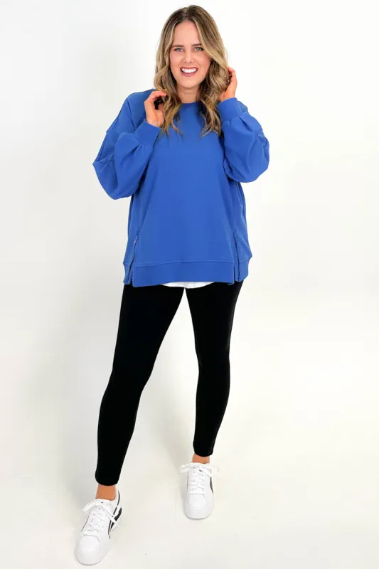 Betty Basics Cali Cloud Fleece Jumper Deep Blue sold by Shine On