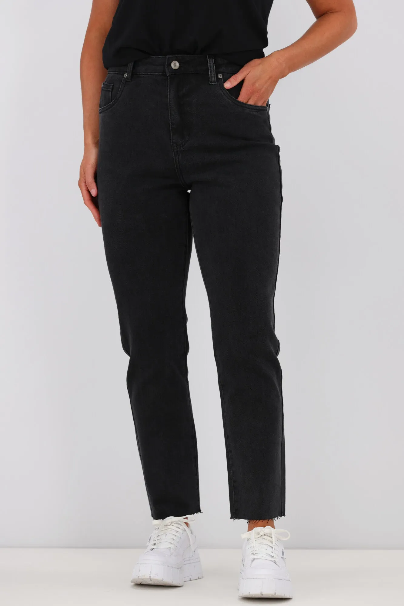 Little White Lie Billy Boyfriend Jean Washed Black sold by Shine On product image thumbnail 2