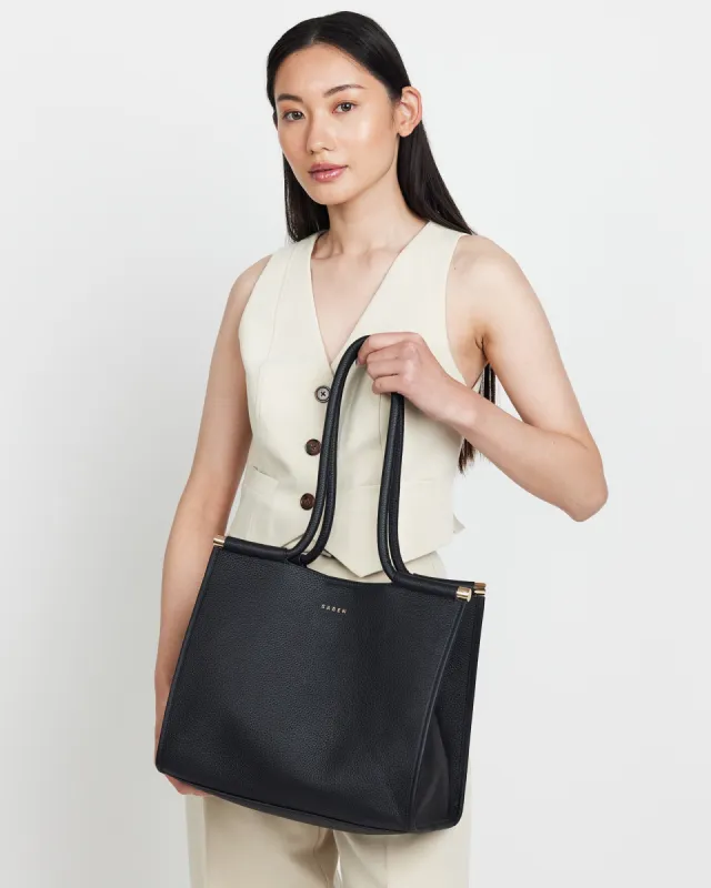 Saben Callie Tote Black + Bronze sold by Shine On