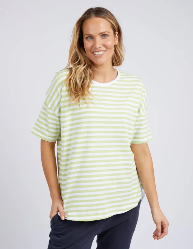 Elm Lauren S/S Tee Stripe Keylime sold by Shine On
