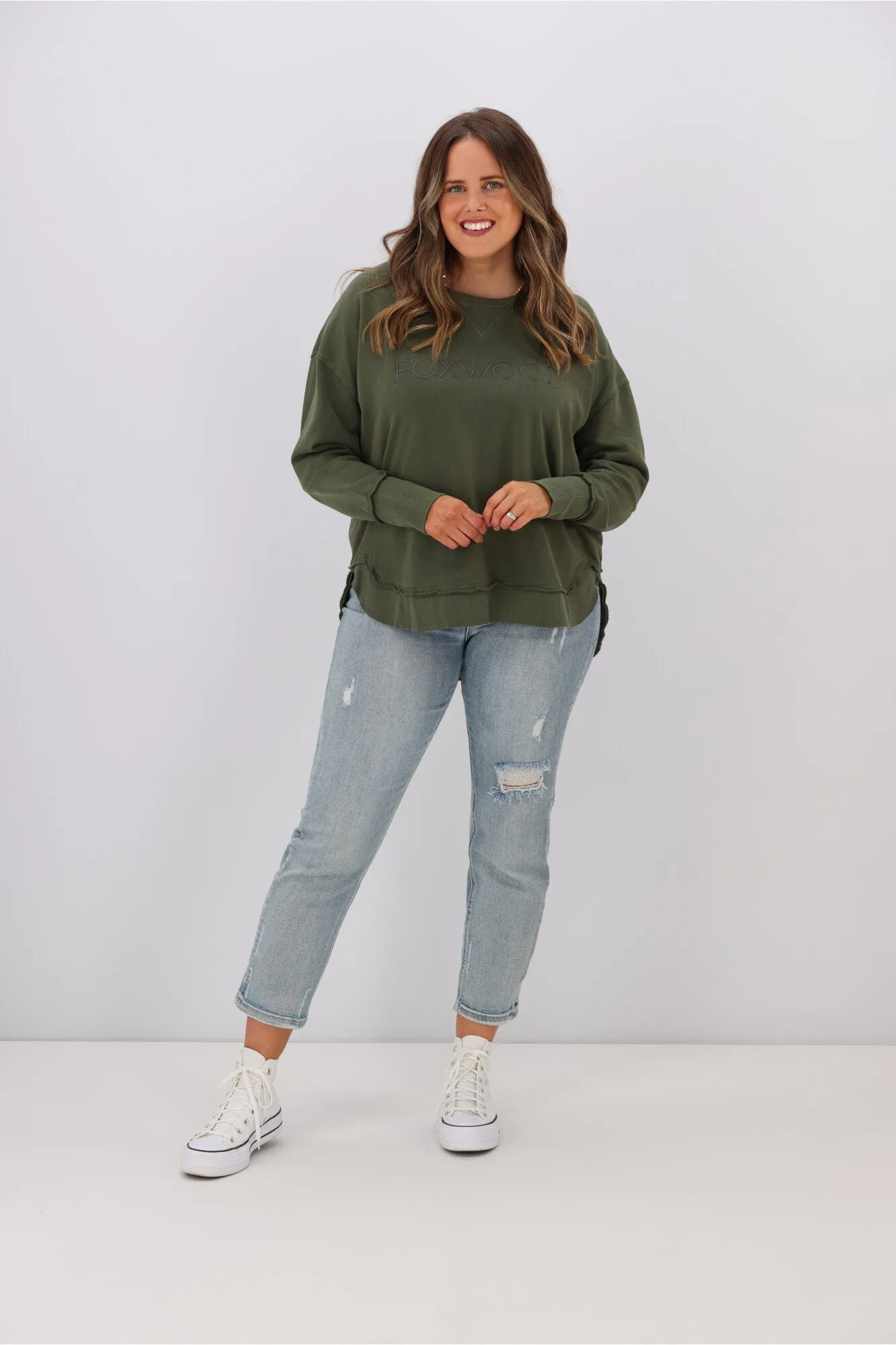 Foxwood Simplified Crew New Khaki sold by Shine On product image thumbnail 5