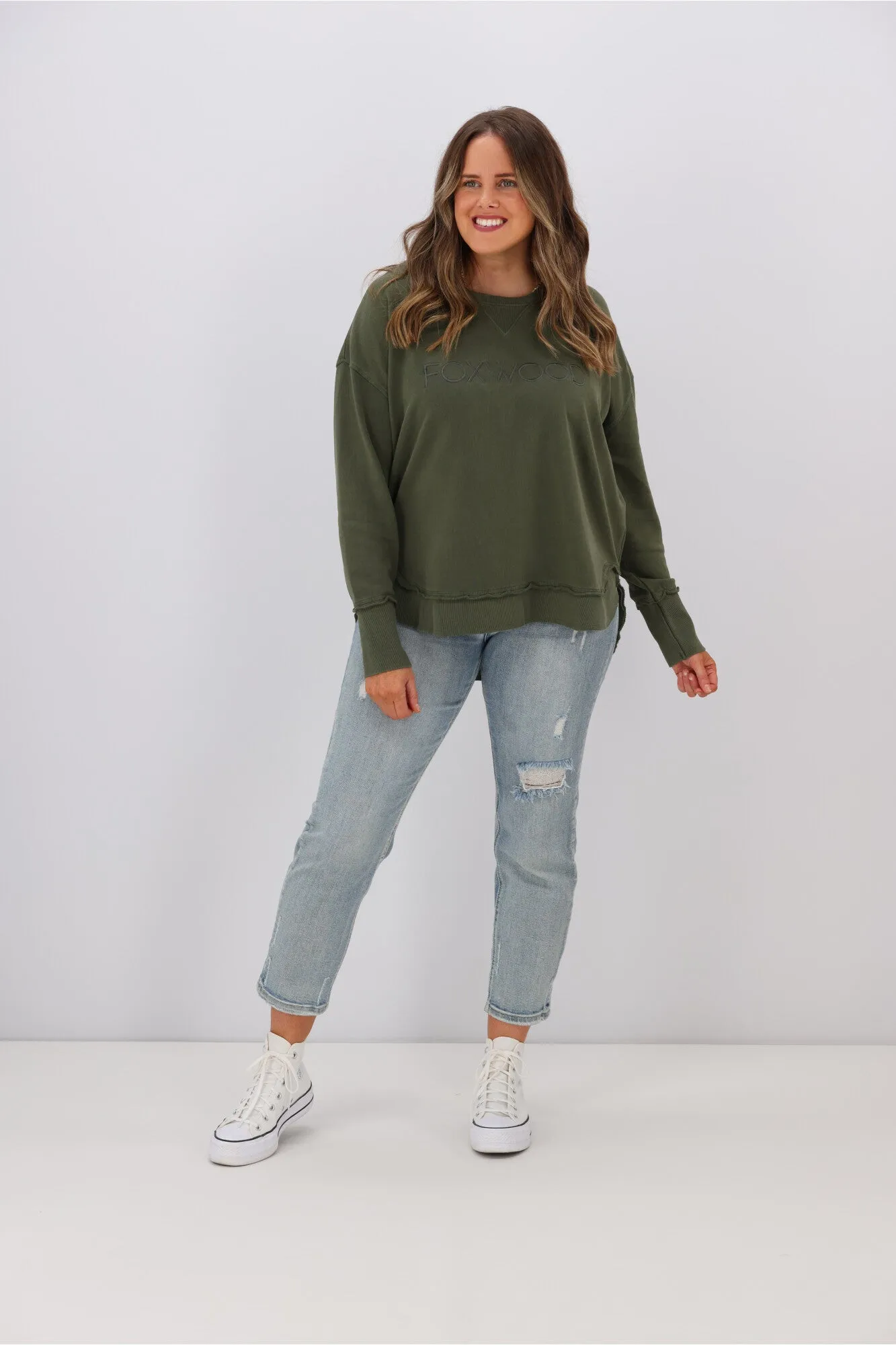 Foxwood Simplified Crew New Khaki sold by Shine On